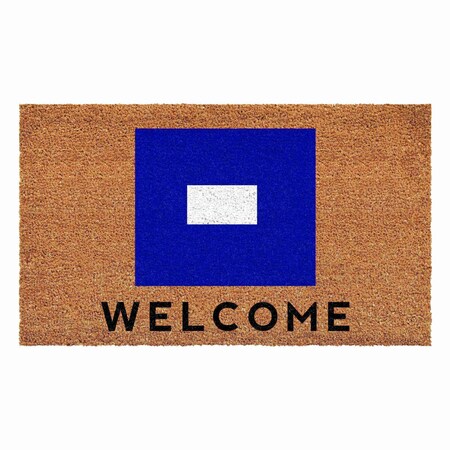 Calloway Mills Personalized Door Mat, Blue, White, Black, Natural, 17 in W x 29 in L 108121729P